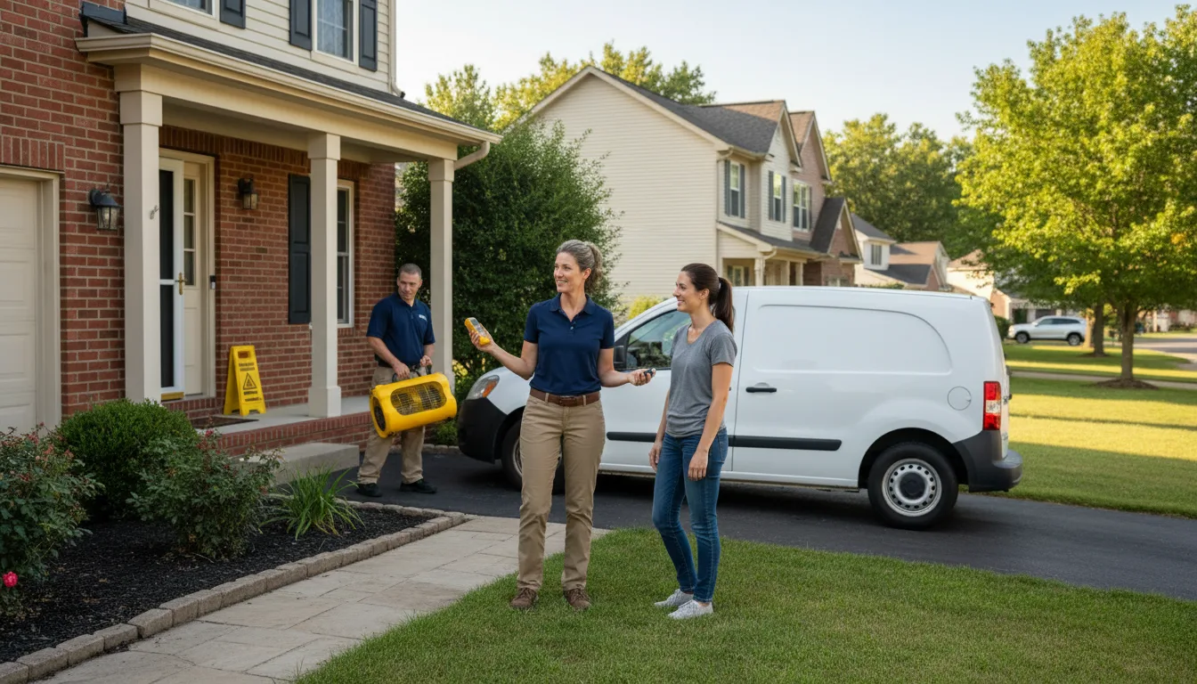 Residential water damage restoration in Concord, NC